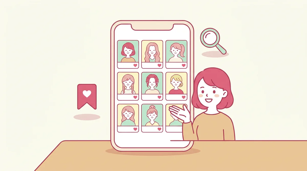インスタの写真で美容師を見極めるポイントのイラスト