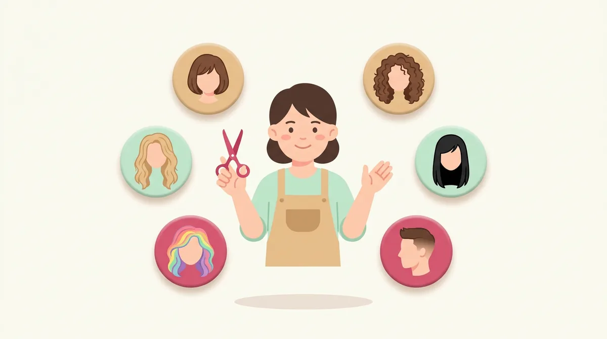 得意なスキルで美容師を選ぶポイントのイラスト
